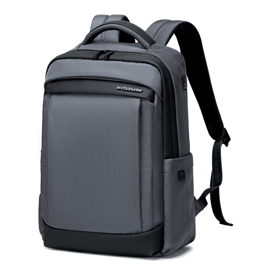 Men's Work & Study Backpack Arctic Hunter | 15.6" Laptop | Water Resistant – Grey