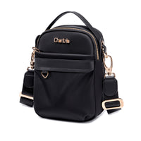 Women's Crossbody Shoulder Bag Chantria | For Phone, Documents and Essentials | Waterproof Nylon – Black