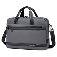 15.6" Laptop Shoulder Bag Arctic Hunter| Luggage Strap | Water Resistant | Business Briefcase – Grey