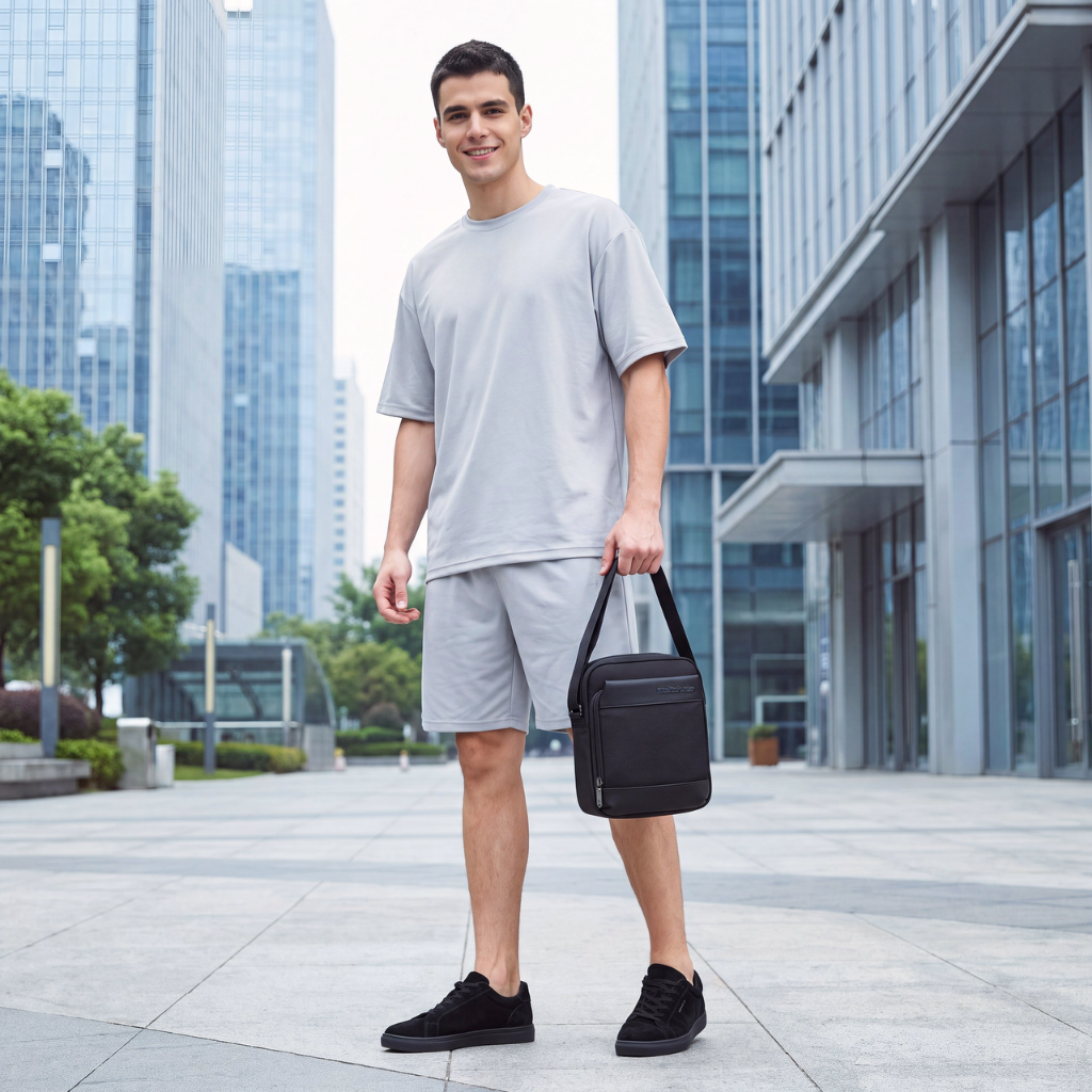 City Shoulder Bag Arctic Hunter | 3.4L Capacity | Water Resistant - Black