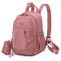 Compact Women's City Backpack Chantria | 2 Compartments, 10 Pockets | Fits 11" Tablet | Earbuds Case – Antique Rose