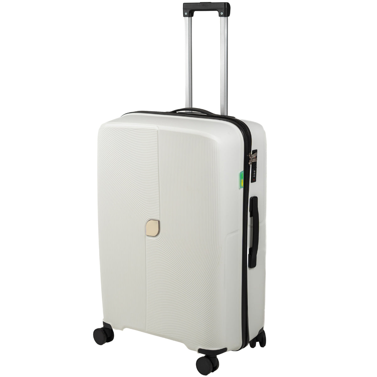 Walizka podróżna duża biała na kółkach - elegancka, lekka i pojemna walizka do samolotu Wowbag 7918 L white