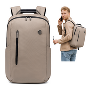 Smart City Work Travel Backpack | Laptop Storage 15,6"| USB Port – Beige