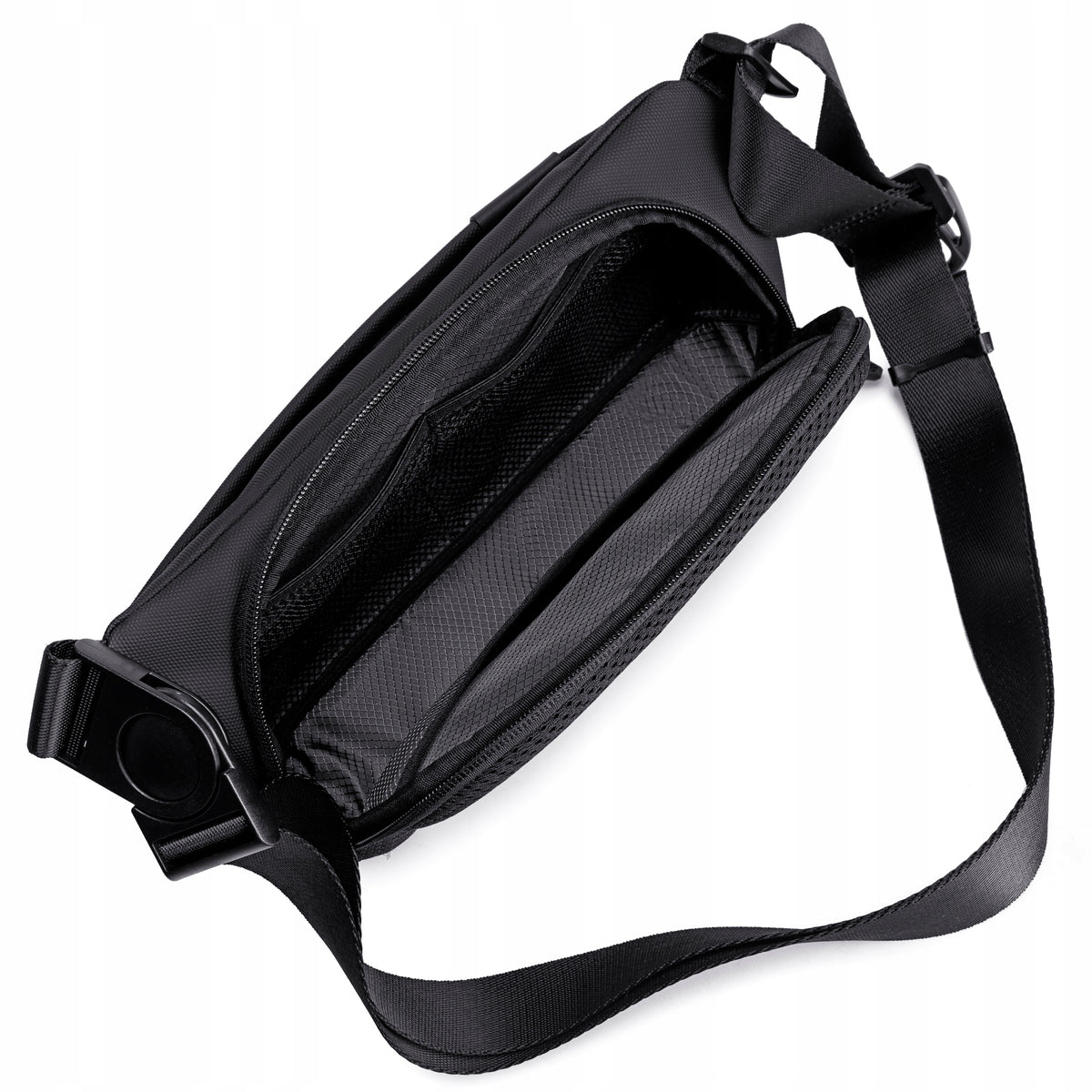 Black men's women's shoulder bag, urban, waterproof, elegant, stylish, 4 L, Arctic Hunter Y00569Black