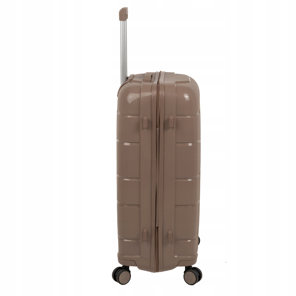 Duża walizka podróżna beżowa na kółkach - elegancka i pojemna walizka do samolotu Wowbag 6910 L champagne