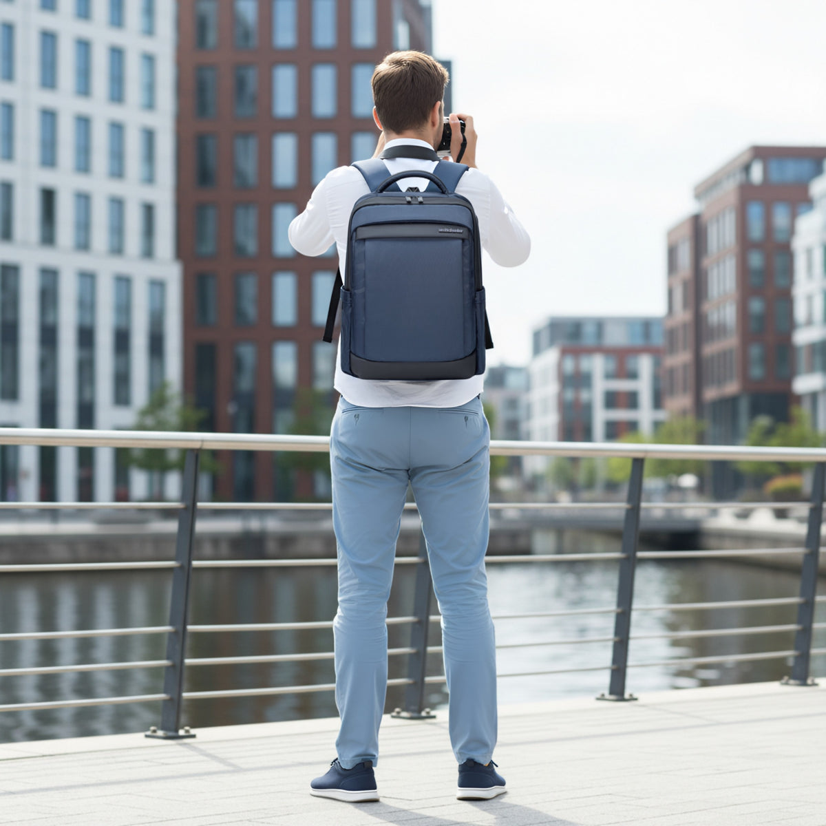 Men's Work & Study Backpack Arctic Hunter | 15.6" Laptop | Water Resistant – Blue