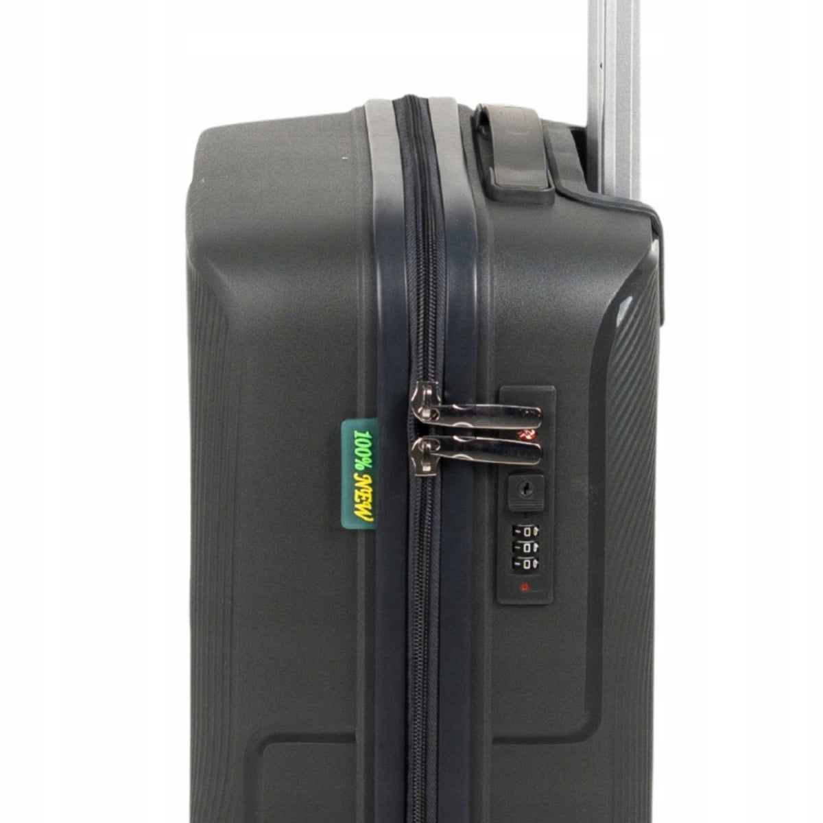 Walizka duża ciemnoszara na kółkach - elegancka, lekka i pojemna walizka podróżna do samolotu Wowbag 7918 L dark grey