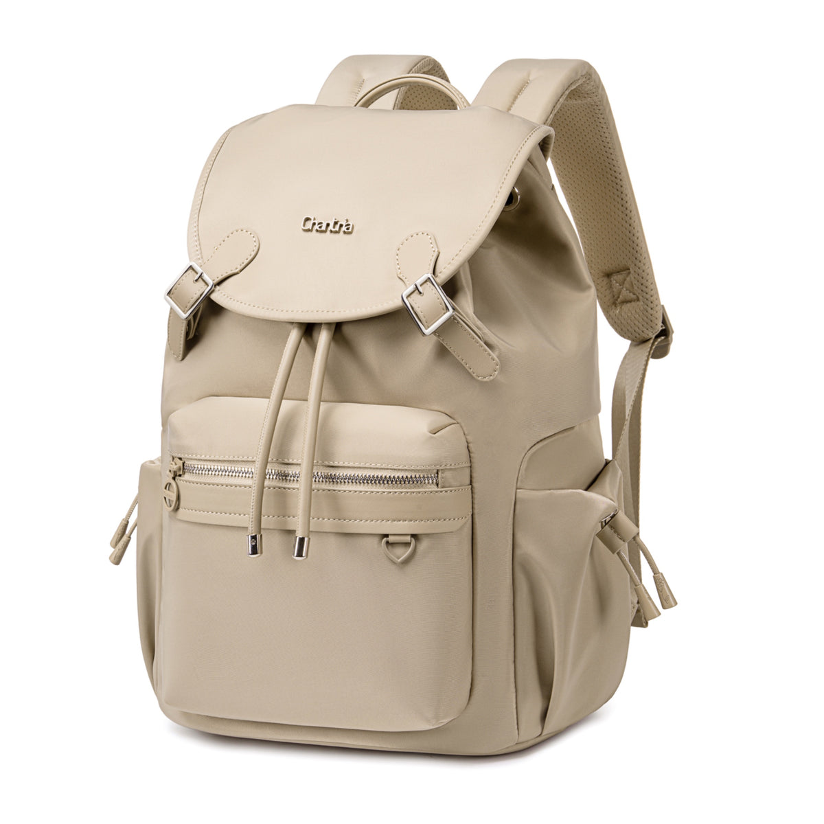 Жіночий рюкзак з клапаном Chantria | 18L, 10 кишень | Ноутбук 15.6", iPad, A4 | Безкоштовна ручна поклажа Ryanair, Wizz Air – Бежевий