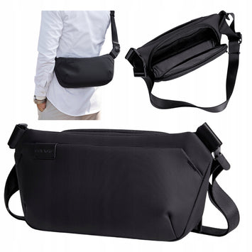 Black men's women's shoulder bag, urban, waterproof, elegant, stylish, 4 L, Arctic Hunter Y00569Black