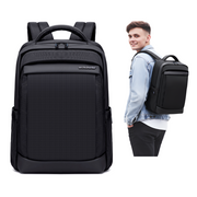 Men's Work & Study Backpack Arctic Hunter | 15.6" Laptop | Water Resistant – Black