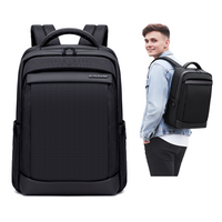 Men's Work & Study Backpack Arctic Hunter | 15.6" Laptop | Water Resistant – Black