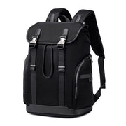 Men's Urban Flap Backpack with Buckles | 15.6" Laptop | Luggage Strap | Organizer 8 Pockets – Black