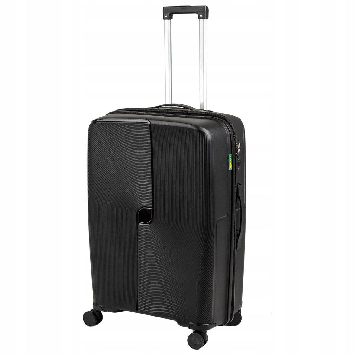 Walizka podróżna czarna duża na kółkach - elegancka, pojemna i trwała walizka do samolotu Wowbag 7918 L black