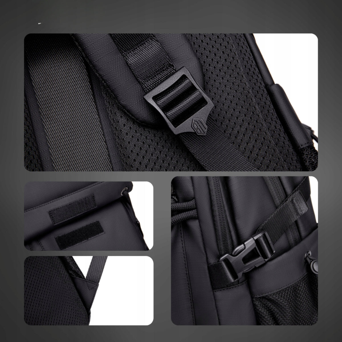 PLECAK POJEMNY 25L DO PRACY DO SPACERU DO PODRÓŻY Z MIEJSCEM NA LAPTOPA B00531 black