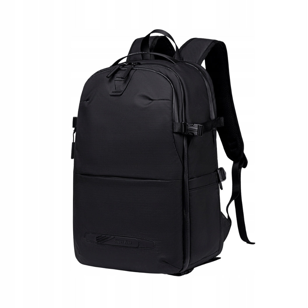Czarny plecak fotograficzny, 21 l, na sprzęt foto, laptopa i tablet, wodoodporny, podróżny. SUPER FIVE FB721 Black.