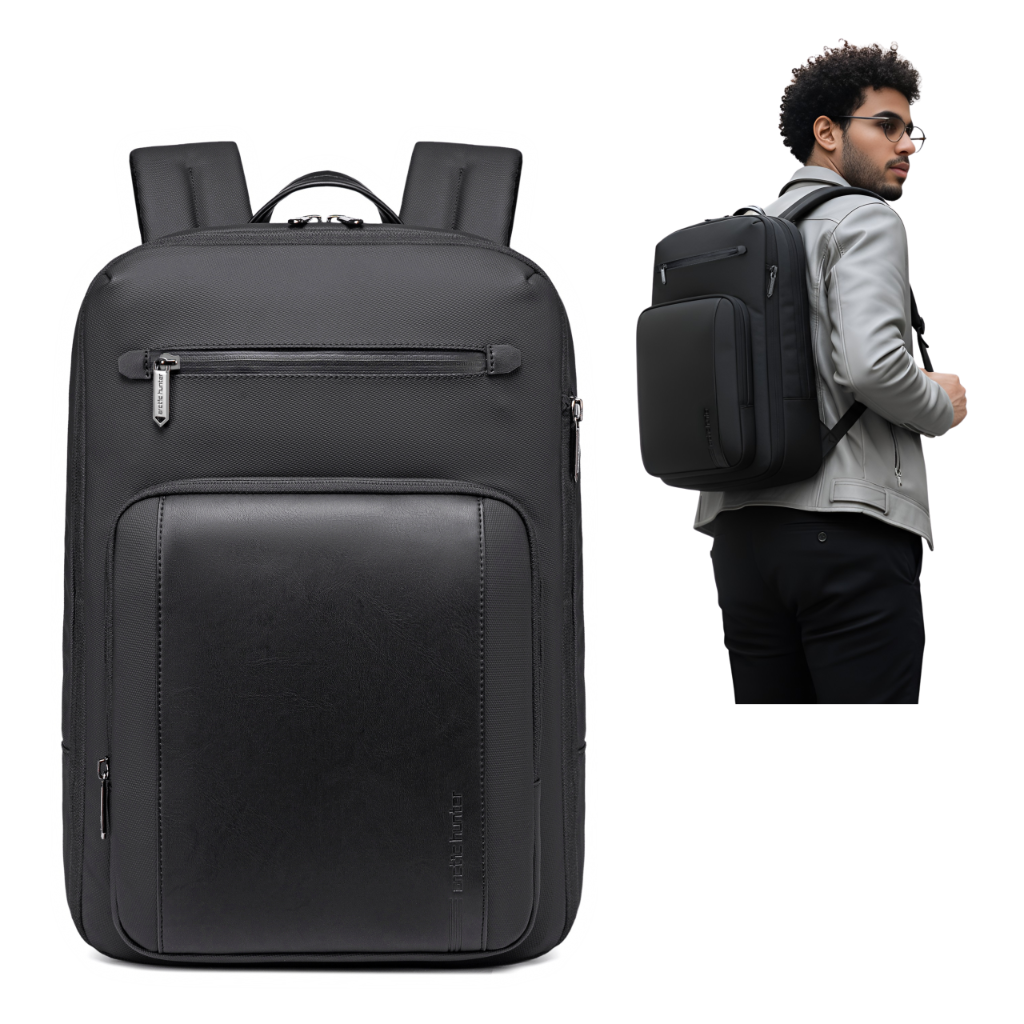 Miejski plecak Arctic Hunter | Laptop 15,6" | Rozszerzalny | Bezpłatny do samolotu – Czarny