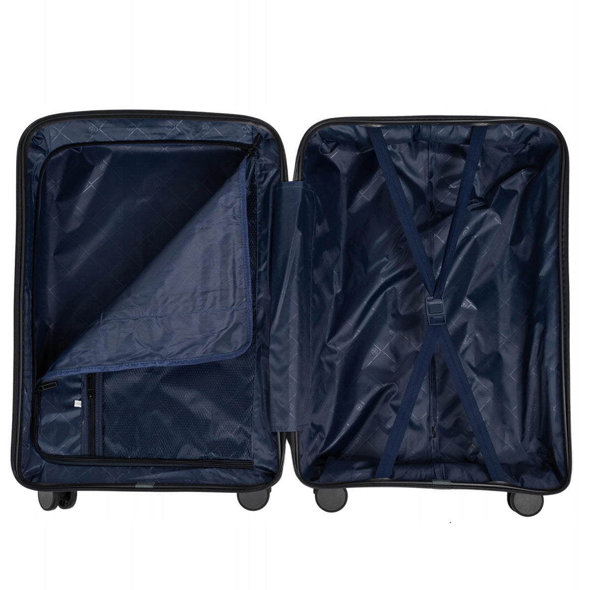Walizka podróżna czarna duża na kółkach - elegancka, pojemna i trwała walizka do samolotu Wowbag 7918 L black