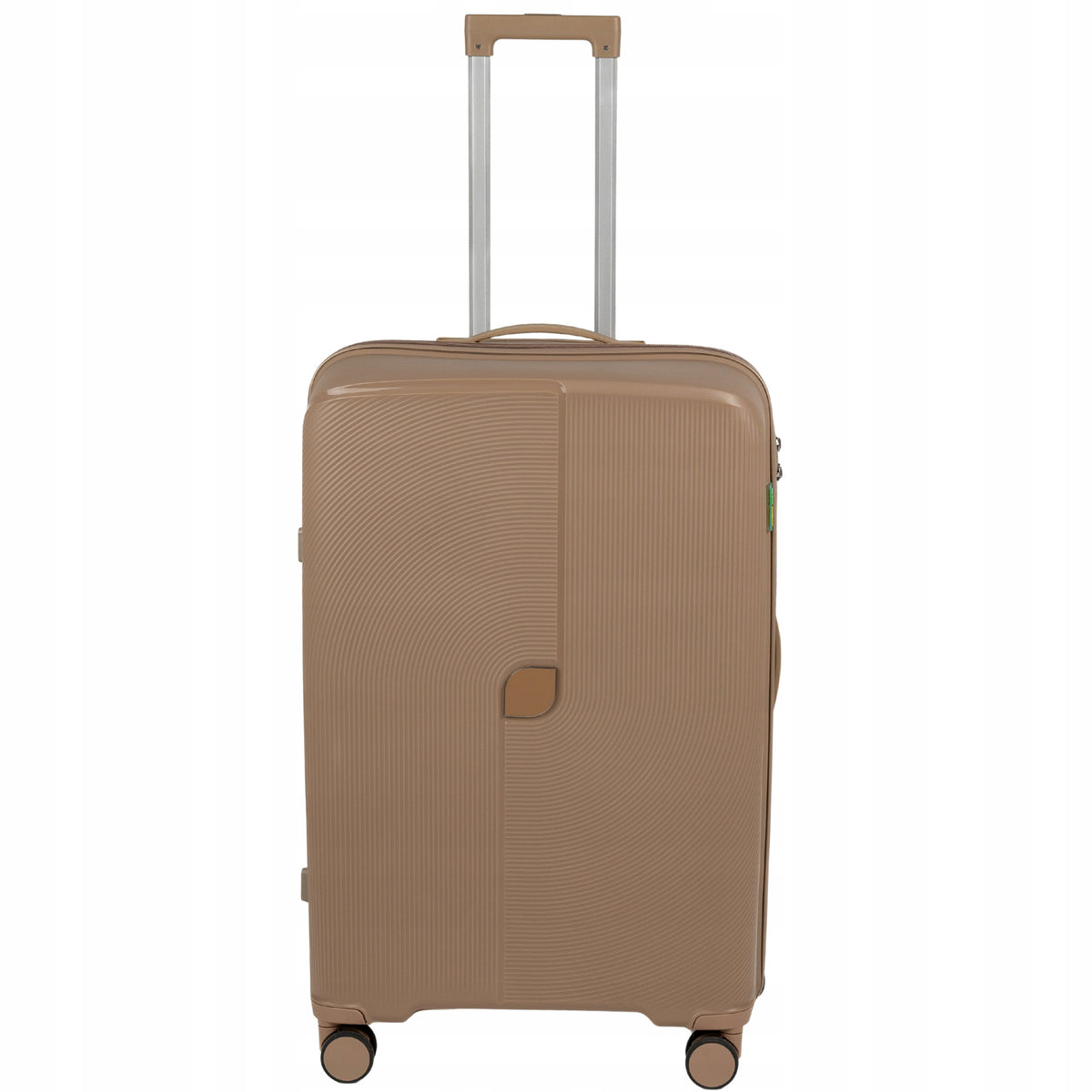 Duża walizka podróżna beżowa na kółkach - lekka, wytrzymała i elegancka walizka do samolotu Wowbag 7918 L champagne