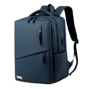 Youth School & College Backpack VIO | Fits 15.6 Laptop A4 | Built-In USB Port | Ryanair & Wizz Air Carry-On For Campus, University & Travel | Water-Resistant – Dark Blue