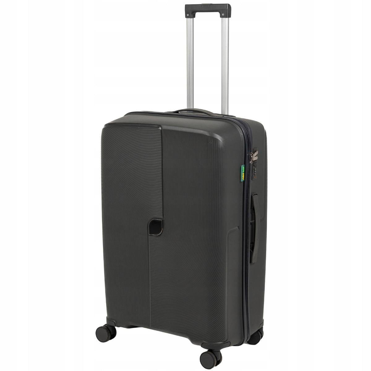 Walizka duża ciemnoszara na kółkach - elegancka, lekka i pojemna walizka podróżna do samolotu Wowbag 7918 L dark grey