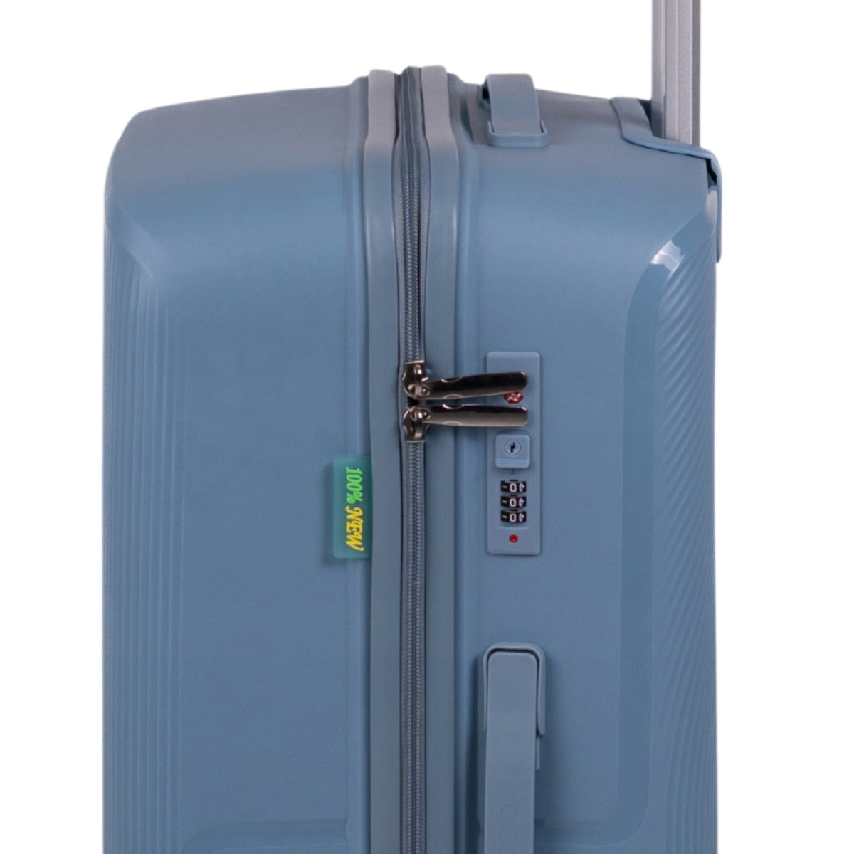 Duża walizka podróżna jasnoniebieska na kółkach - lekka, stylowa i wytrzymała do samolotu Wowbag 7918 L light blue