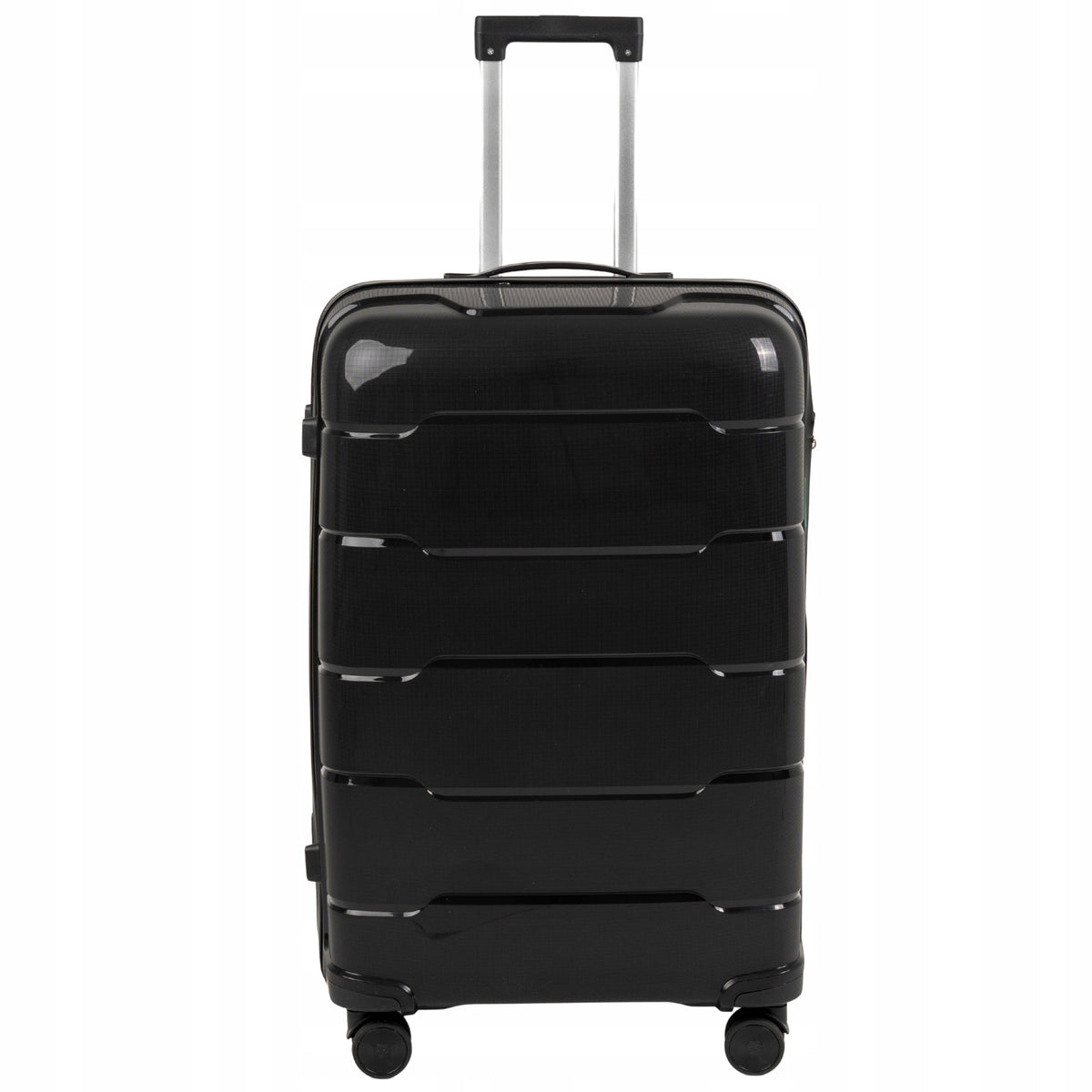 Walizka podróżna duża czarna na kółkach - pojemna, elegancka i wytrzymała do samolotu Wowbag 6910 L black