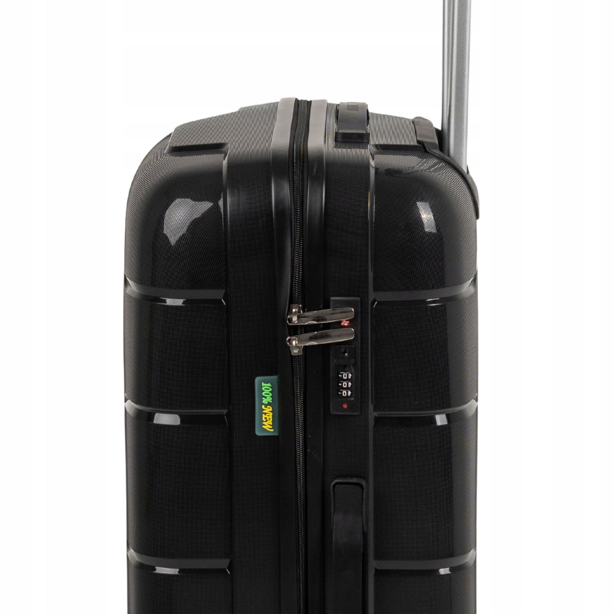 Walizka podróżna duża czarna na kółkach - pojemna, elegancka i wytrzymała do samolotu Wowbag 6910 L black