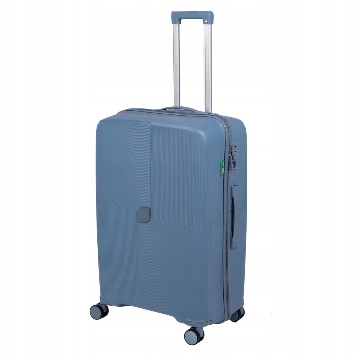 Duża walizka podróżna jasnoniebieska na kółkach - lekka, stylowa i wytrzymała do samolotu Wowbag 7918 L light blue
