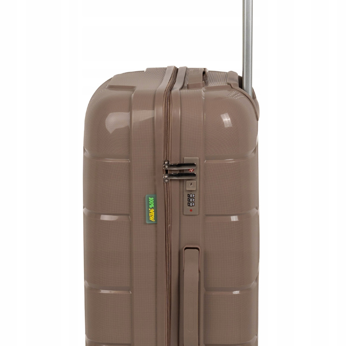 Duża walizka podróżna beżowa na kółkach - elegancka i pojemna walizka do samolotu Wowbag 6910 L champagne