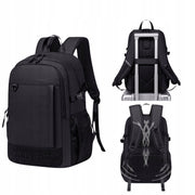 Czarny plecak miejski wodoodporny, 18 l, na laptop 15,6", do pracy, studiów i podróży. SUPER FIVE FB696 Black