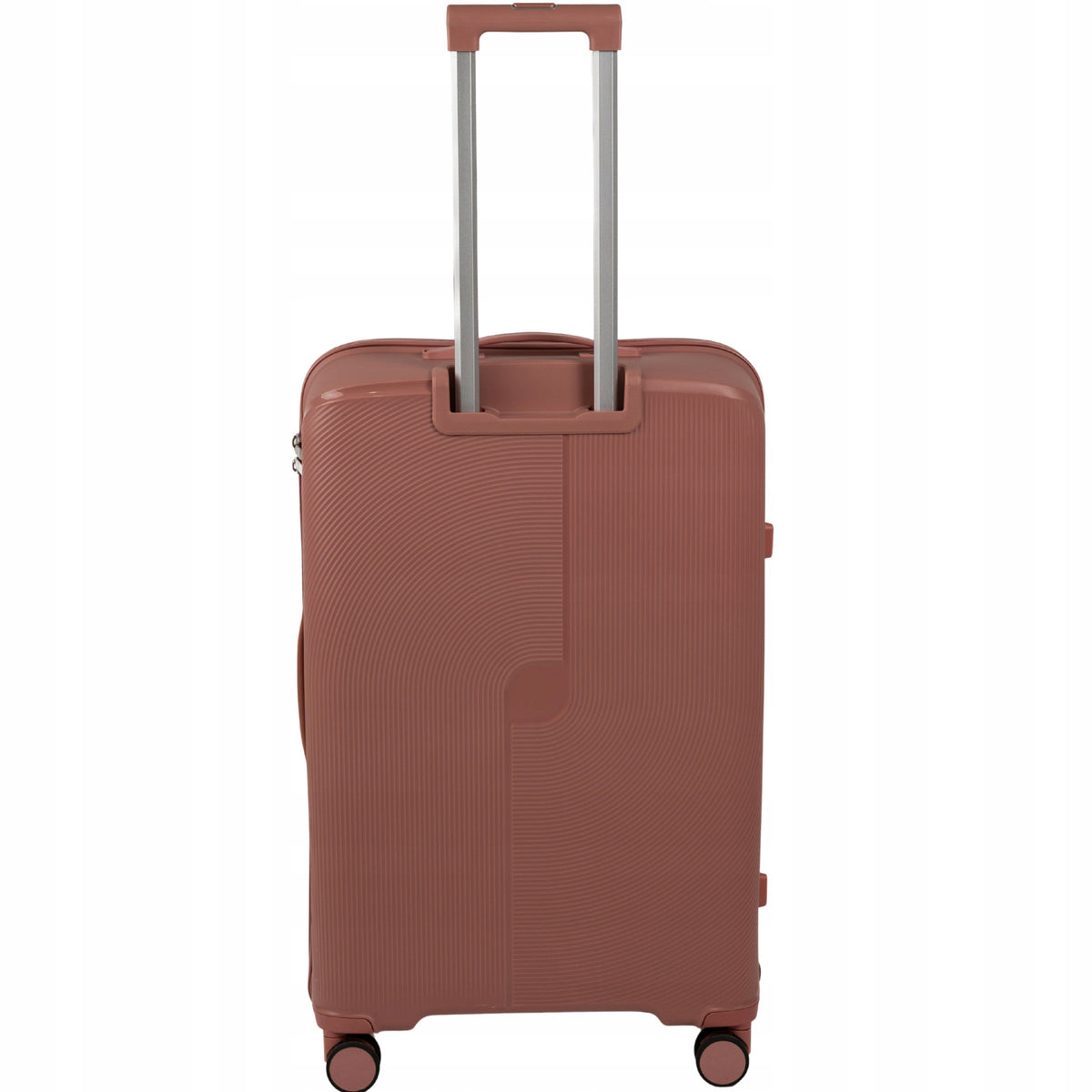 Duża walizka podróżna różowo-złota na kółkach - elegancka i pojemna walizka do samolotu Wowbag 7918 L rose gold