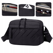 Torebka listonoszka czarna miejska wodoodporna modna na ramię elegancka uniwersalna 2,6 l Super5 FKB754Black