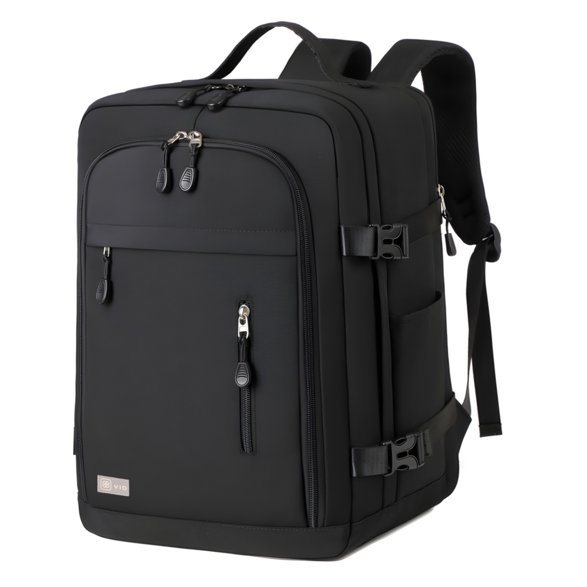 Cabin Travel Backpack | 40x30x20 Ryanair WizzAir | Expandable | Free Carry-On – Black