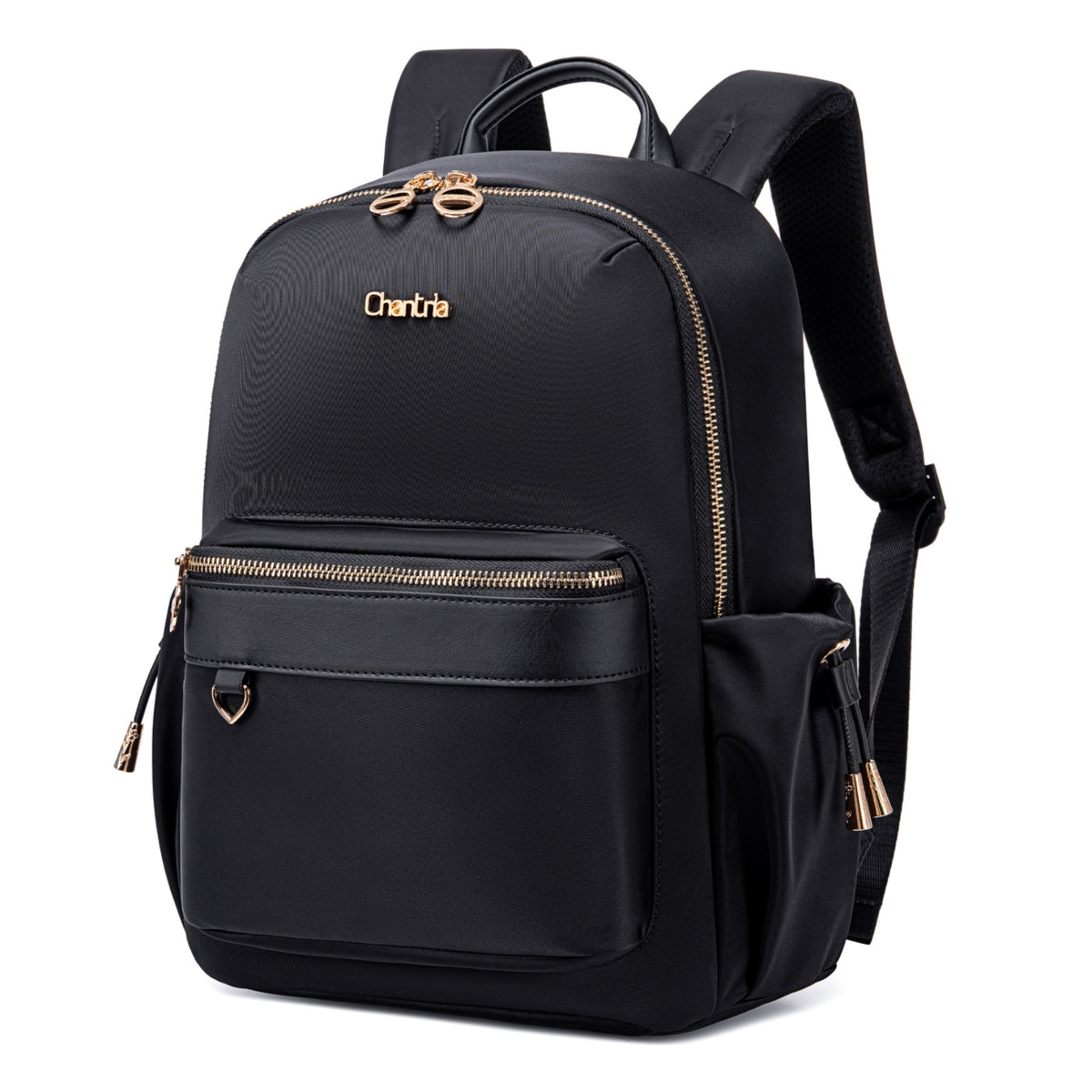 Women's City Backpack Chantria Elegant | Fits MacBook Air 13" & iPad | Smart Multi-Pockets & Anti-Theft | Everyday Casual & Travel | Luggage Strap – Black