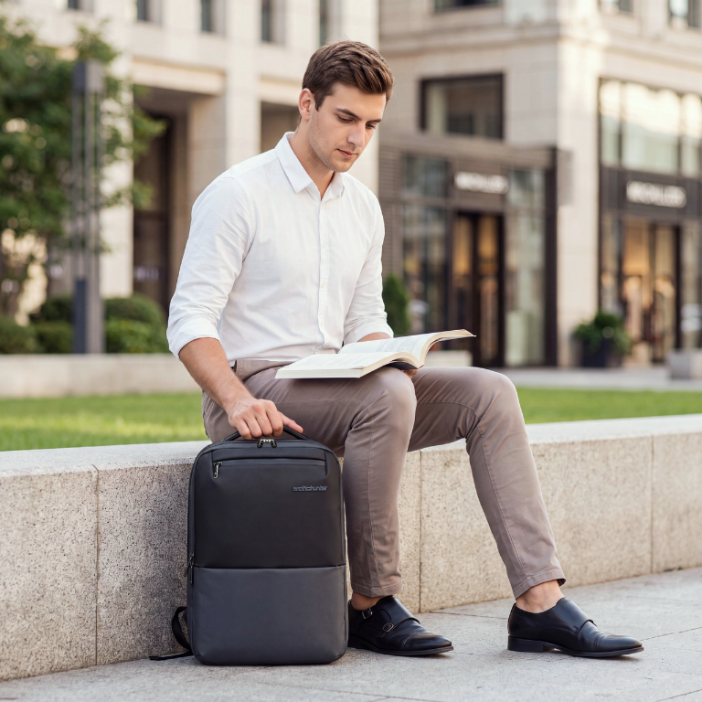 Smart Urban Backpack Arctic Hunter | Laptop 15.6" | Water-Resistant – Grey