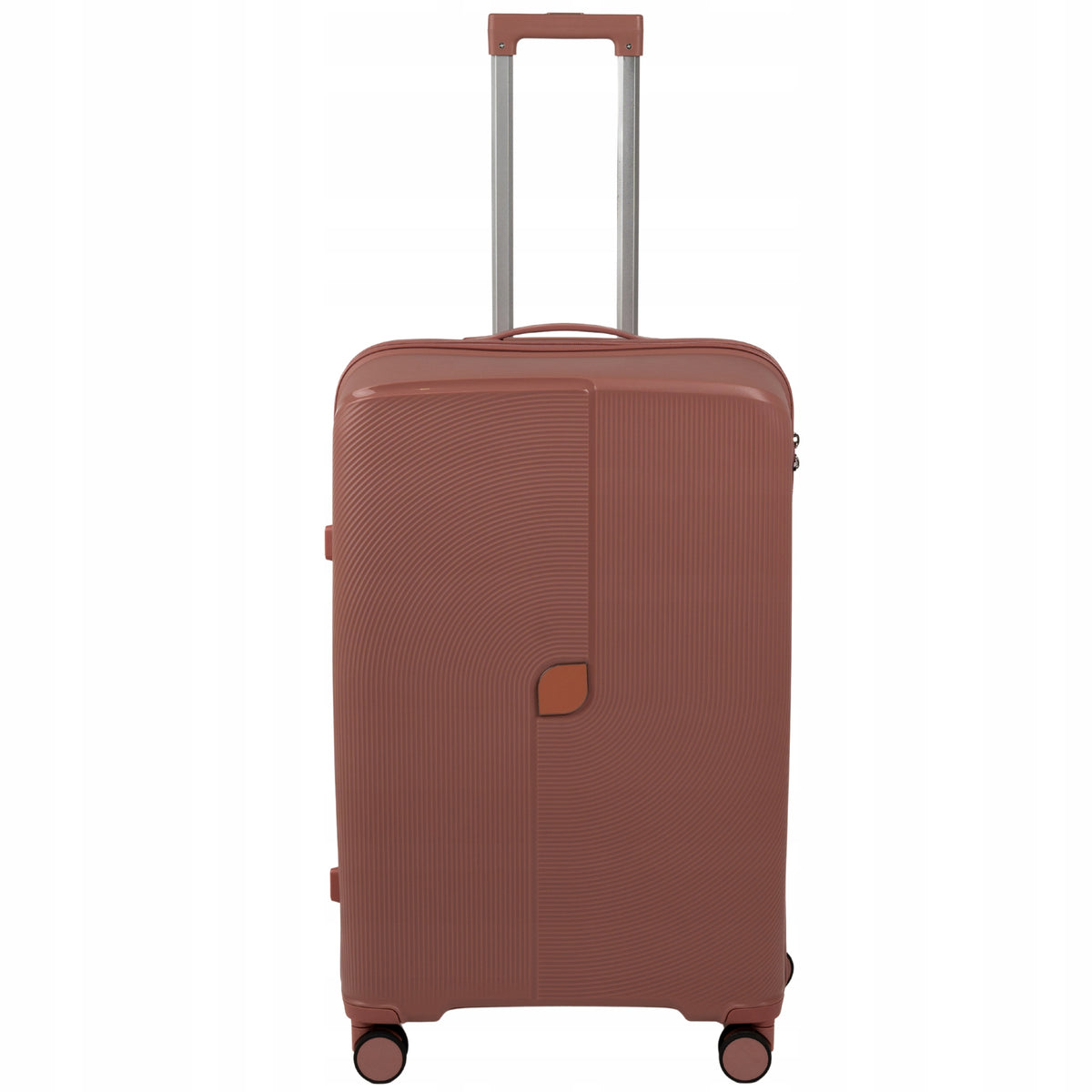 Duża walizka podróżna różowo-złota na kółkach - elegancka i pojemna walizka do samolotu Wowbag 7918 L rose gold