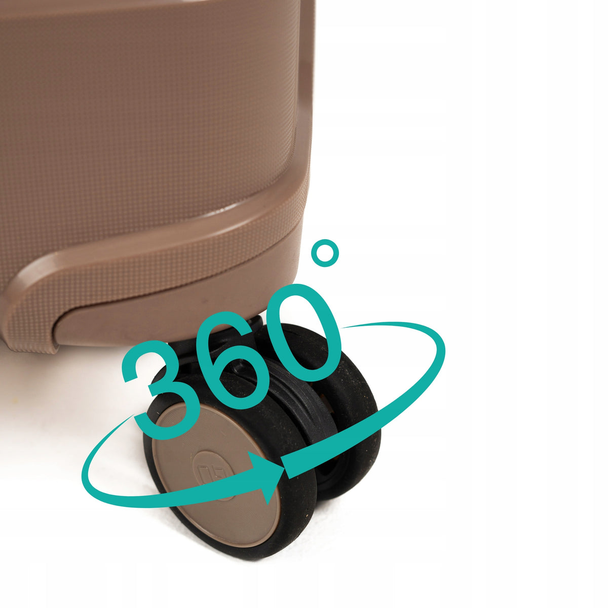 Duża walizka podróżna beżowa na kółkach - elegancka i pojemna walizka do samolotu Wowbag 6910 L champagne