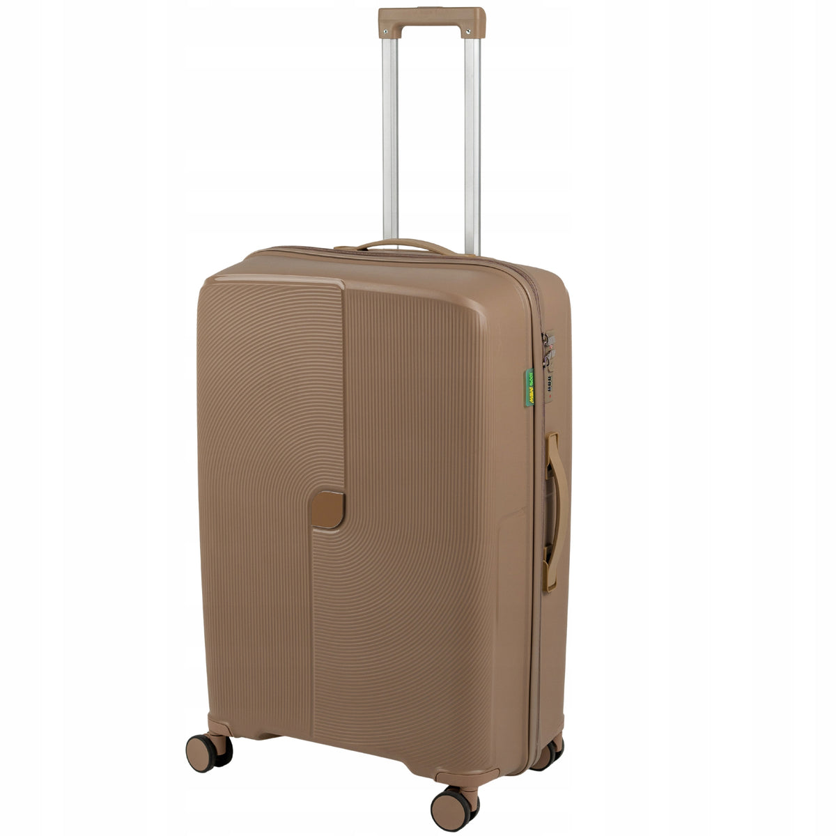 Duża walizka podróżna beżowa na kółkach - lekka, wytrzymała i elegancka walizka do samolotu Wowbag 7918 L champagne