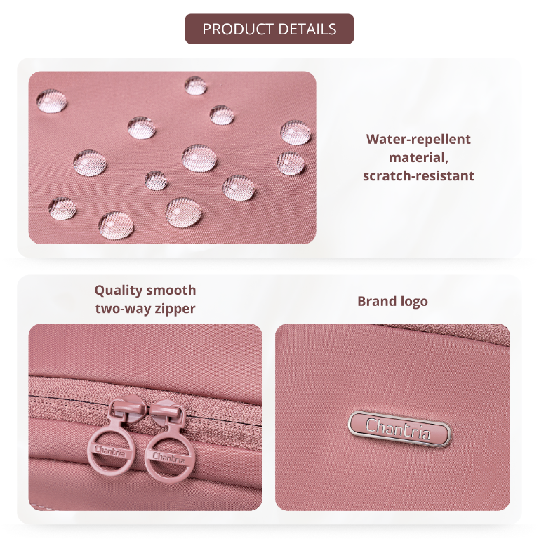 Women's Elegant City Backpack Chantria lightweight | Fits iPad Tablet | Waterproof Nylon – Antique Rose