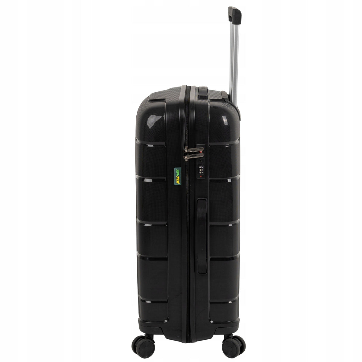 Walizka podróżna duża czarna na kółkach - pojemna, elegancka i wytrzymała do samolotu Wowbag 6910 L black