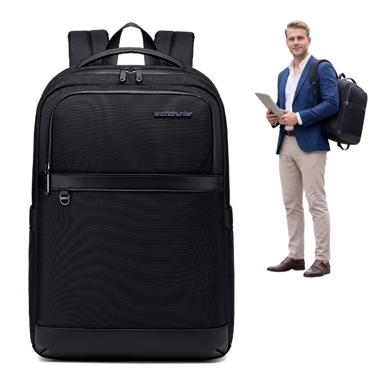 Business City Backpack Arctic Hunter | 15.6" Laptop | Water Resistant – Black