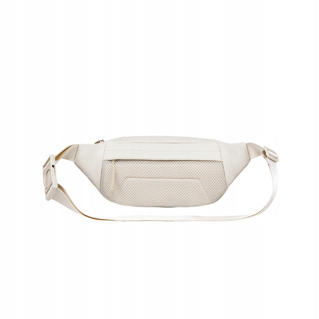 Women's white waist bag, urban waist and shoulder bag, youthful, stylish, waterproof, 3.5 L, Super Five FXB755White
