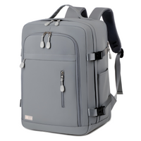 Cabin Travel Backpack | 40x30x20 Ryanair WizzAir | Expandable | Free Carry-On – Grey