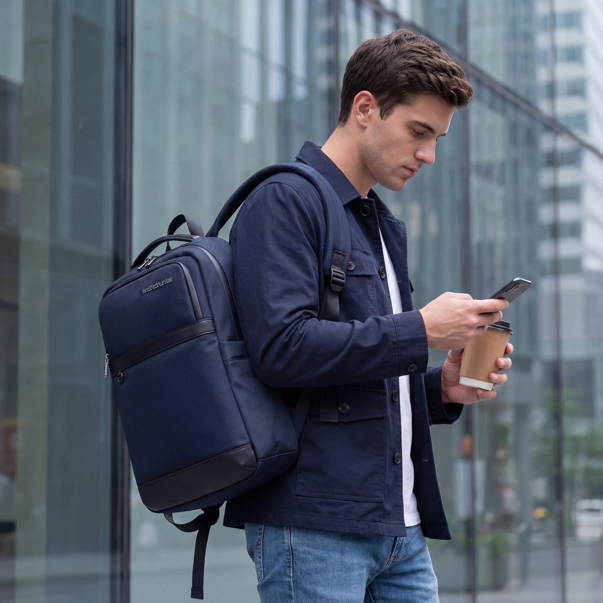 Business City Backpack Arctic Hunter | 15.6" Laptop | Water Resistant – Blue