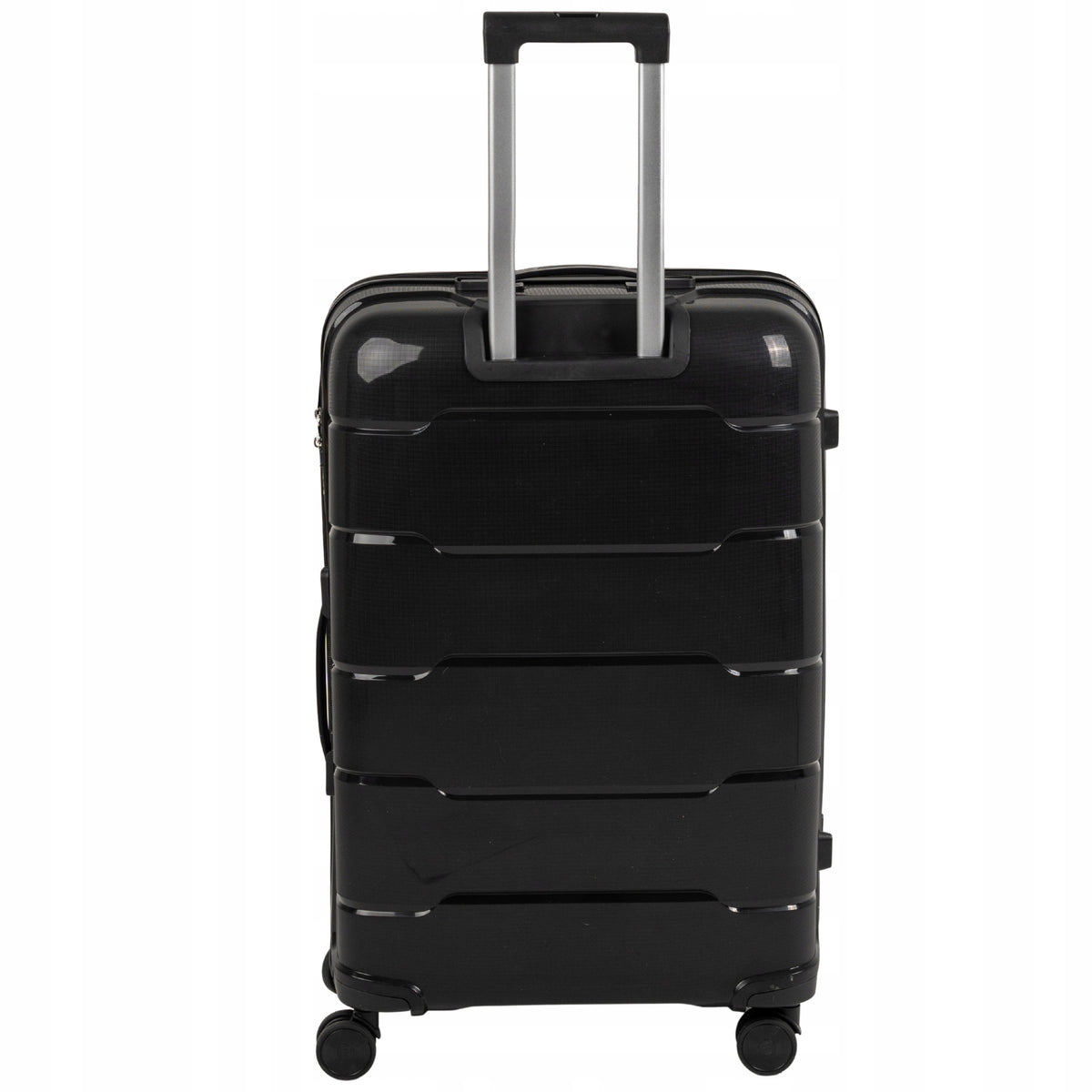 Walizka podróżna duża czarna na kółkach - pojemna, elegancka i wytrzymała do samolotu Wowbag 6910 L black