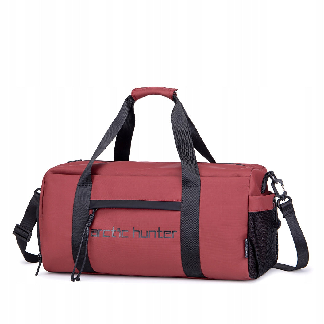 Czerwona torba sportowa 25 l pojemna, wodoodporna, miejska i młodzieżowa na każdy dzień Arctic Hunter LX00537 Red.