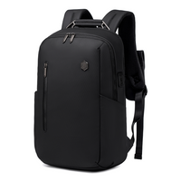 Plecak miejski do pracy i w podróż Arctic Hunter | Przegroda na laptopa 15,6"| Port USB – Czarny