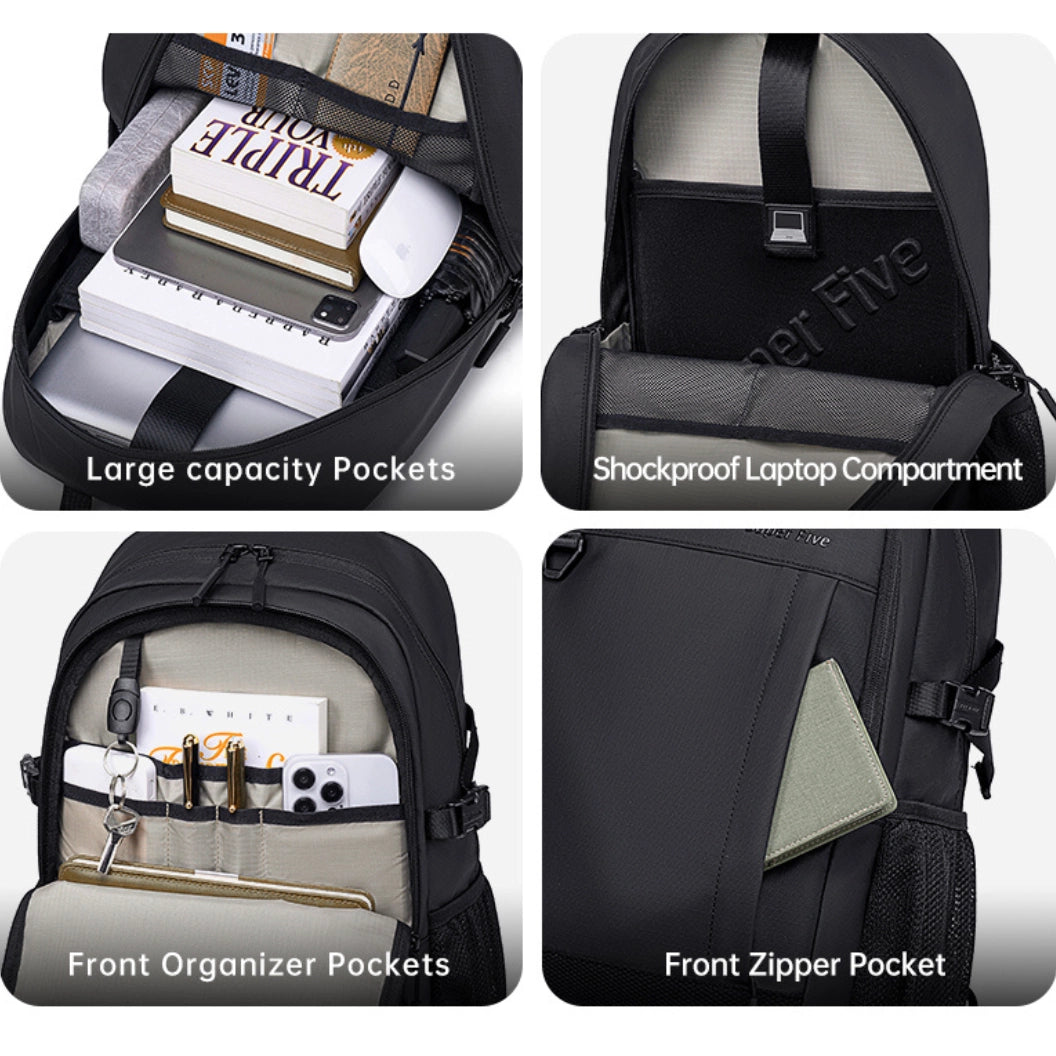 White city backpack for modern women, for a 15.6" laptop, 18 l, travel and everyday use. SUPER FIVE FB696 White.
