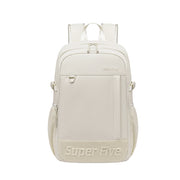 White city backpack for modern women, for a 15.6" laptop, 18 l, travel and everyday use. SUPER FIVE FB696 White.