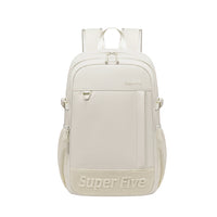 White city backpack for modern women, for a 15.6" laptop, 18 l, travel and everyday use. SUPER FIVE FB696 White.